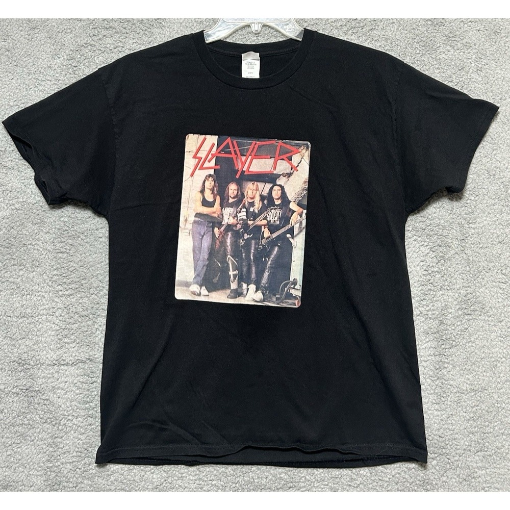 Slayer Band T-Shirt Mens Size Large Vintage 80's Style Iron‎ On